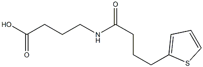 4-[4-(thiophen-2-yl)butanamido]butanoic acid Struktur