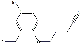 4-[4-bromo-2-(chloromethyl)phenoxy]butanenitrile Struktur