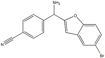 4-[amino(5-bromo-1-benzofuran-2-yl)methyl]benzonitrile Struktur