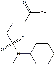 4-[cyclohexyl(ethyl)sulfamoyl]butanoic acid Struktur