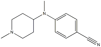 4-[methyl(1-methylpiperidin-4-yl)amino]benzonitrile Struktur