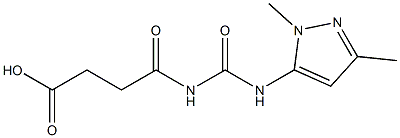 4-{[(1,3-dimethyl-1H-pyrazol-5-yl)carbamoyl]amino}-4-oxobutanoic acid Struktur