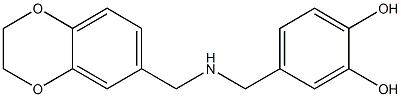 4-{[(2,3-dihydro-1,4-benzodioxin-6-ylmethyl)amino]methyl}benzene-1,2-diol Struktur