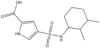 4-{[(2,3-dimethylcyclohexyl)amino]sulfonyl}-1H-pyrrole-2-carboxylic acid Struktur