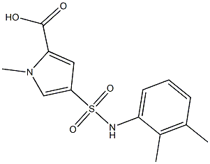 4-{[(2,3-dimethylphenyl)amino]sulfonyl}-1-methyl-1H-pyrrole-2-carboxylic acid Struktur