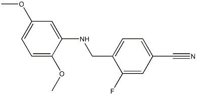 4-{[(2,5-dimethoxyphenyl)amino]methyl}-3-fluorobenzonitrile Struktur