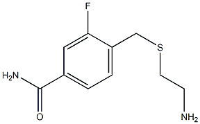 4-{[(2-aminoethyl)thio]methyl}-3-fluorobenzamide Struktur