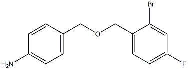 4-{[(2-bromo-4-fluorophenyl)methoxy]methyl}aniline Struktur