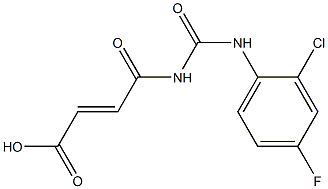 4-{[(2-chloro-4-fluorophenyl)carbamoyl]amino}-4-oxobut-2-enoic acid Struktur