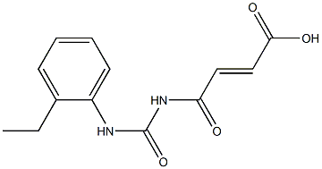 4-{[(2-ethylphenyl)carbamoyl]amino}-4-oxobut-2-enoic acid Struktur