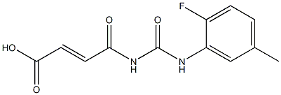 4-{[(2-fluoro-5-methylphenyl)carbamoyl]amino}-4-oxobut-2-enoic acid Struktur