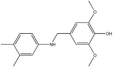 4-{[(3,4-dimethylphenyl)amino]methyl}-2,6-dimethoxyphenol Struktur