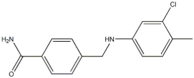 4-{[(3-chloro-4-methylphenyl)amino]methyl}benzamide Struktur