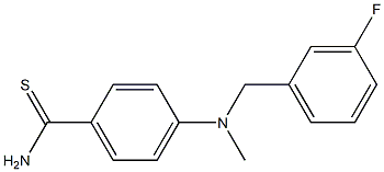 4-{[(3-fluorophenyl)methyl](methyl)amino}benzene-1-carbothioamide Struktur