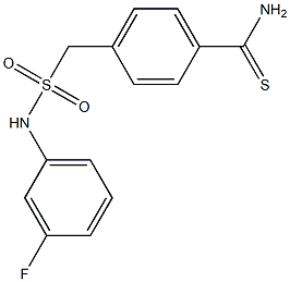 4-{[(3-fluorophenyl)sulfamoyl]methyl}benzene-1-carbothioamide Struktur