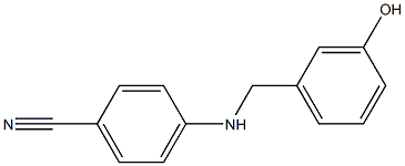 4-{[(3-hydroxyphenyl)methyl]amino}benzonitrile Struktur