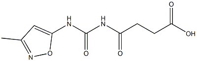 4-{[(3-methyl-1,2-oxazol-5-yl)carbamoyl]amino}-4-oxobutanoic acid Struktur