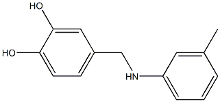 4-{[(3-methylphenyl)amino]methyl}benzene-1,2-diol Struktur