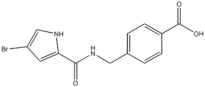 4-{[(4-bromo-1H-pyrrol-2-yl)formamido]methyl}benzoic acid Struktur