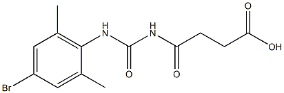 4-{[(4-bromo-2,6-dimethylphenyl)carbamoyl]amino}-4-oxobutanoic acid Struktur