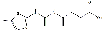 4-{[(5-methyl-1,3-thiazol-2-yl)carbamoyl]amino}-4-oxobutanoic acid Struktur