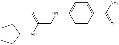 4-{[(cyclopentylcarbamoyl)methyl]amino}benzamide Struktur