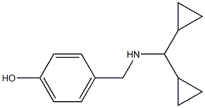 4-{[(dicyclopropylmethyl)amino]methyl}phenol Struktur