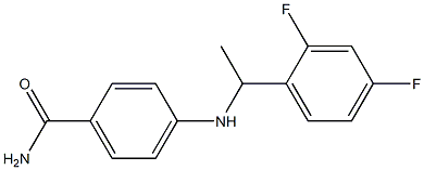 4-{[1-(2,4-difluorophenyl)ethyl]amino}benzamide Struktur