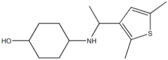 4-{[1-(2,5-dimethylthiophen-3-yl)ethyl]amino}cyclohexan-1-ol Struktur