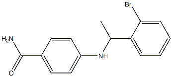 4-{[1-(2-bromophenyl)ethyl]amino}benzamide Struktur