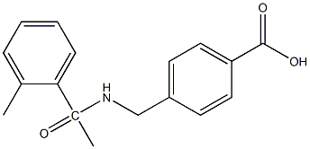 4-{[1-(2-methylphenyl)acetamido]methyl}benzoic acid Struktur