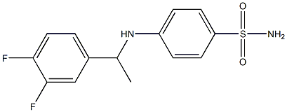 4-{[1-(3,4-difluorophenyl)ethyl]amino}benzene-1-sulfonamide Struktur