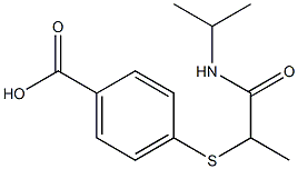 4-{[1-(propan-2-ylcarbamoyl)ethyl]sulfanyl}benzoic acid Struktur