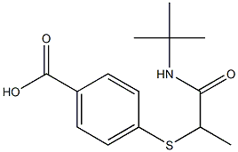 4-{[1-(tert-butylcarbamoyl)ethyl]sulfanyl}benzoic acid Struktur