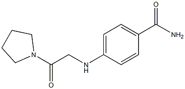 4-{[2-oxo-2-(pyrrolidin-1-yl)ethyl]amino}benzamide Struktur