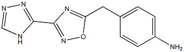 4-{[3-(4H-1,2,4-triazol-3-yl)-1,2,4-oxadiazol-5-yl]methyl}aniline Struktur