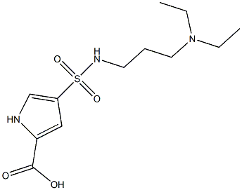 4-{[3-(diethylamino)propyl]sulfamoyl}-1H-pyrrole-2-carboxylic acid Struktur