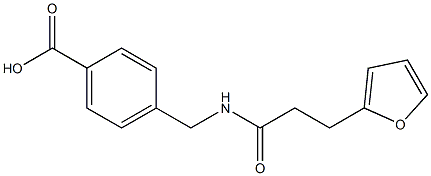 4-{[3-(furan-2-yl)propanamido]methyl}benzoic acid Struktur