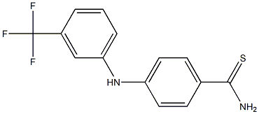 4-{[3-(trifluoromethyl)phenyl]amino}benzene-1-carbothioamide Struktur