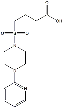 4-{[4-(pyridin-2-yl)piperazine-1-]sulfonyl}butanoic acid Struktur