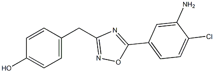 4-{[5-(3-amino-4-chlorophenyl)-1,2,4-oxadiazol-3-yl]methyl}phenol Struktur