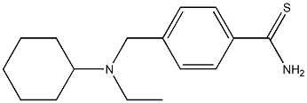 4-{[cyclohexyl(ethyl)amino]methyl}benzene-1-carbothioamide Struktur