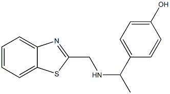 4-{1-[(1,3-benzothiazol-2-ylmethyl)amino]ethyl}phenol Struktur