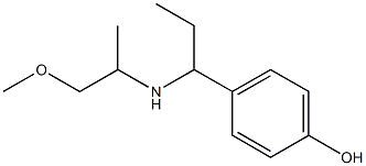 4-{1-[(1-methoxypropan-2-yl)amino]propyl}phenol Struktur