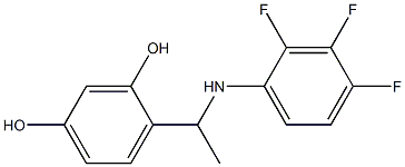 4-{1-[(2,3,4-trifluorophenyl)amino]ethyl}benzene-1,3-diol Struktur