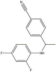 4-{1-[(2,4-difluorophenyl)amino]ethyl}benzonitrile Struktur