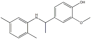 4-{1-[(2,5-dimethylphenyl)amino]ethyl}-2-methoxyphenol Struktur