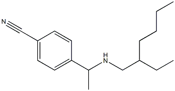 4-{1-[(2-ethylhexyl)amino]ethyl}benzonitrile Struktur