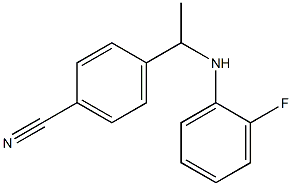 4-{1-[(2-fluorophenyl)amino]ethyl}benzonitrile Struktur