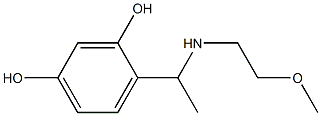 4-{1-[(2-methoxyethyl)amino]ethyl}benzene-1,3-diol Struktur